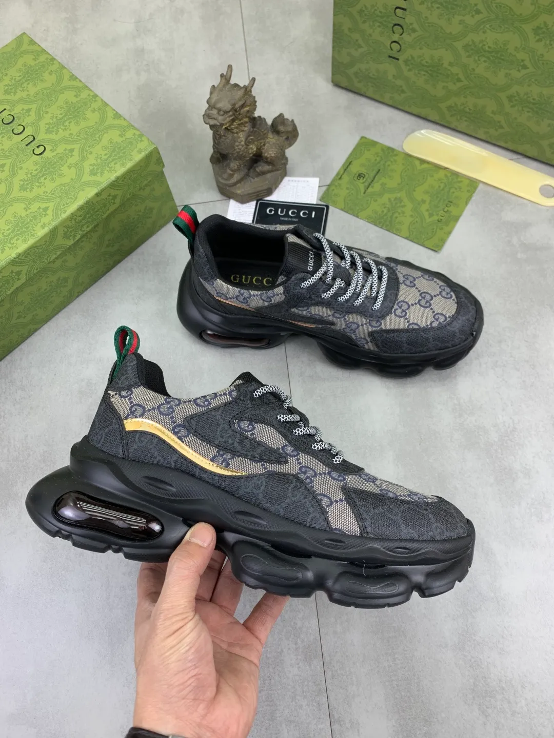 Men's men's shoes 💰P440💰 [New model] (GUCCI) official website's latest 🎁🎁casual and fashionable men's shoes 👟, hot style 💥 style is simple and elegant, exclusive for trendy men. Unique official website's latest brand double G elements Original 👑Gucci decoration, fashionable and generous, the fabric is original frosted calfskin✅Fully imported first-layer pigskin lining, the official website specifies wear-resistant, lightweight original rubber casual outsole, the classic model is taken in real life🎬38-44 4️⃣ colors available